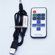 USB MINI RF wireless Remote LED Controller DC5V 11Keys Mini LED Dimmer for Single Color LED Strip